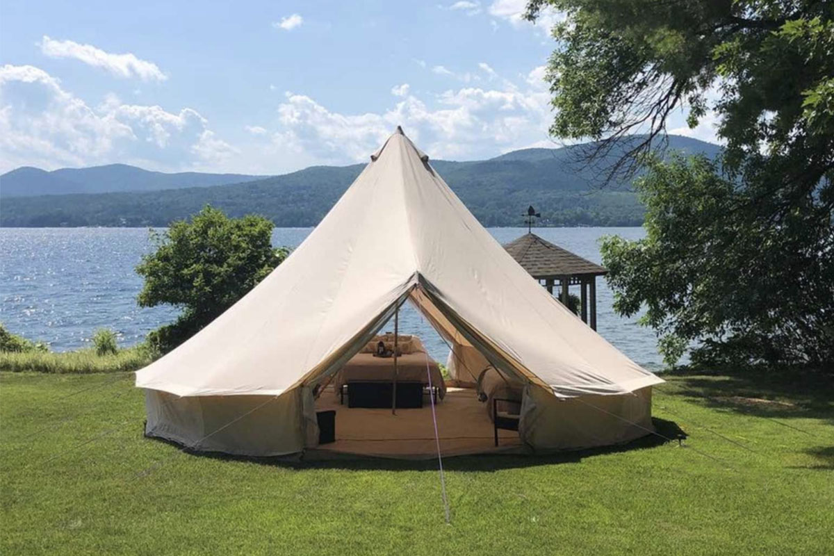 Glamping tent in Warrensburg, New York