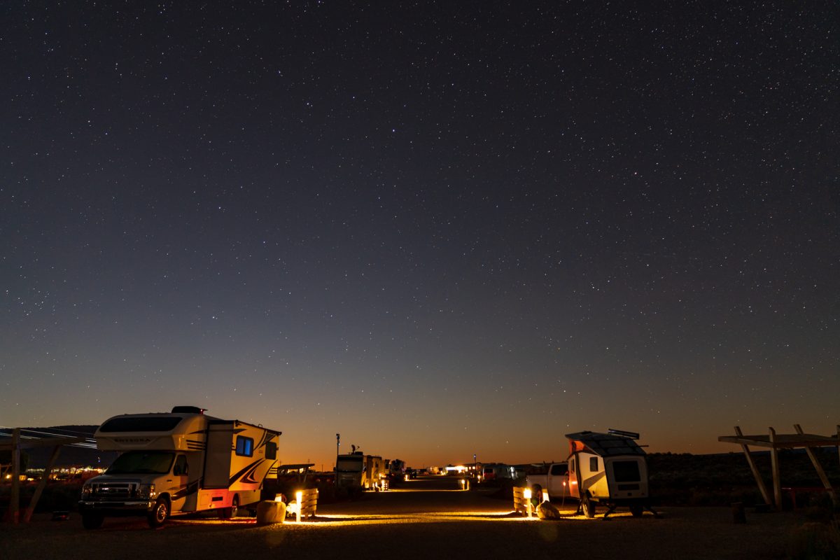 Starry views at Dark Sky RV Campground in Kanab, Utah.