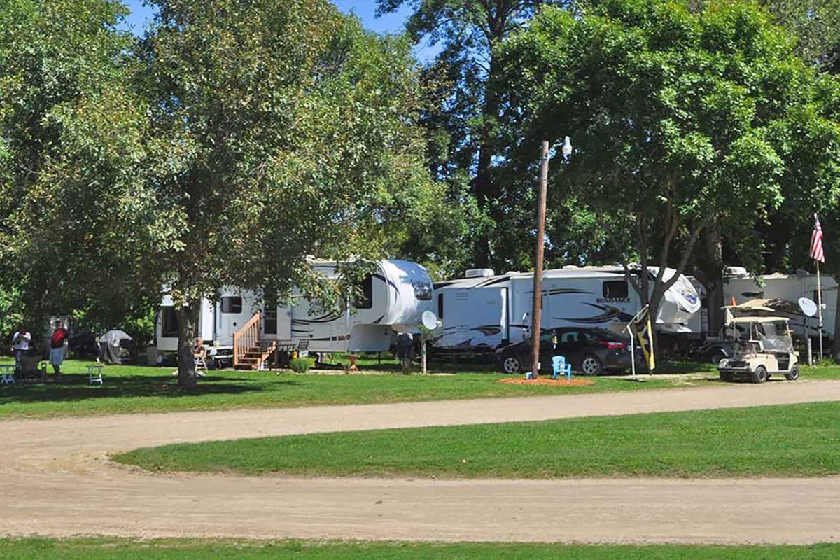 RVs parked on campground