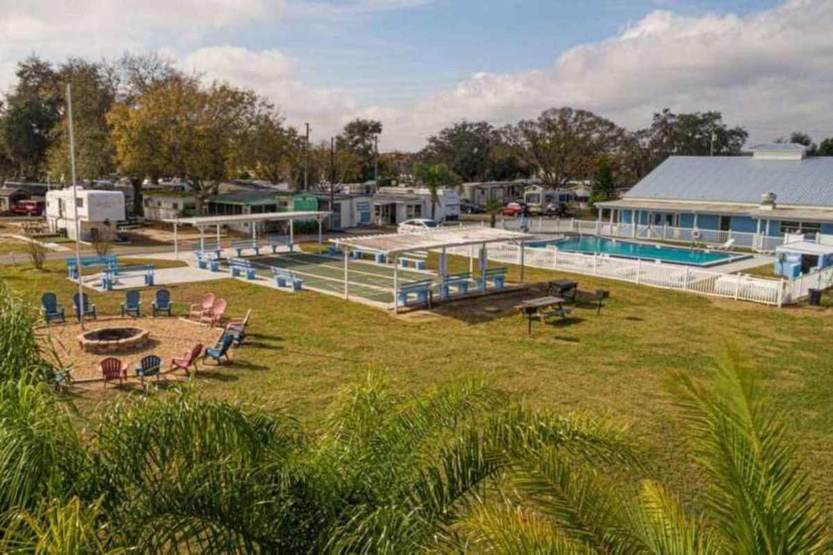Orlando campground with firepit, mini golf, and pool