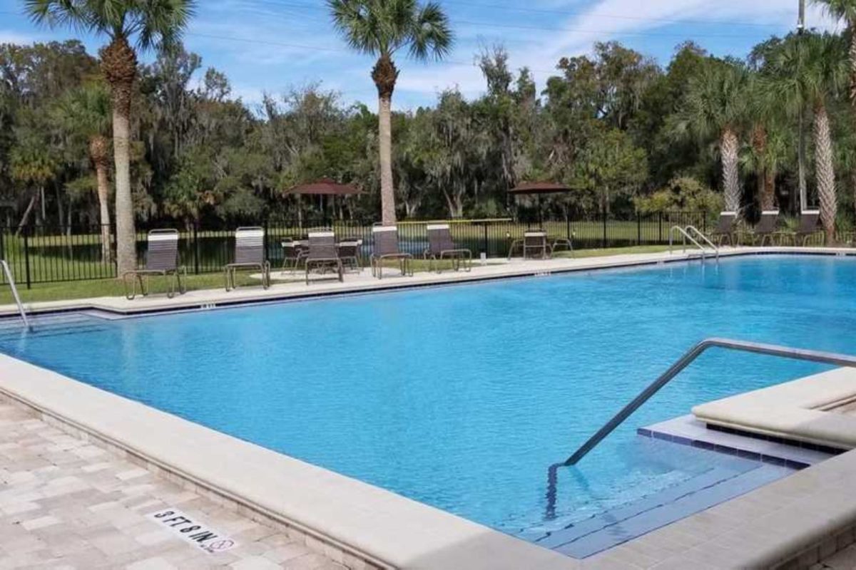 pool at campground near Tampa, FL