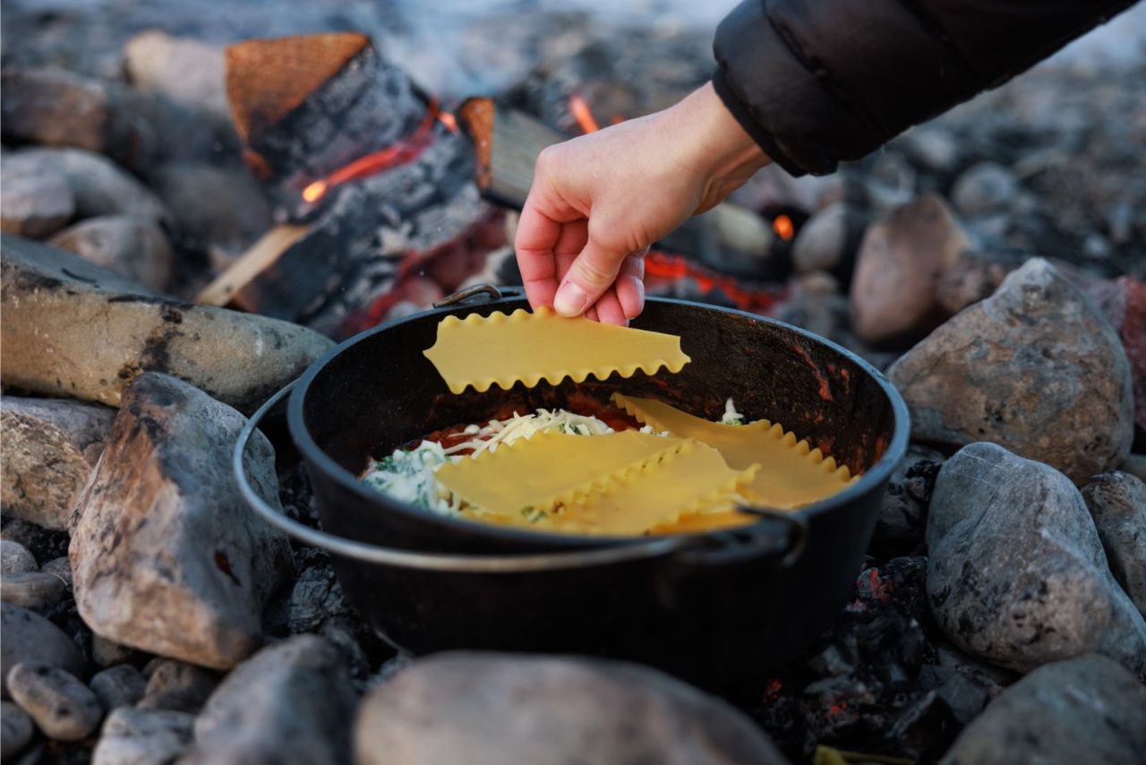Delicious Dutch Oven Lasagna Camping Recipe Campspot