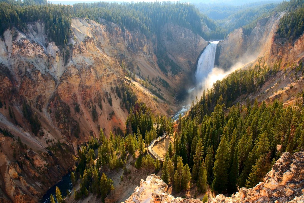 Lower Falls in Yellowstone National Park, top among camping destinations for 2024