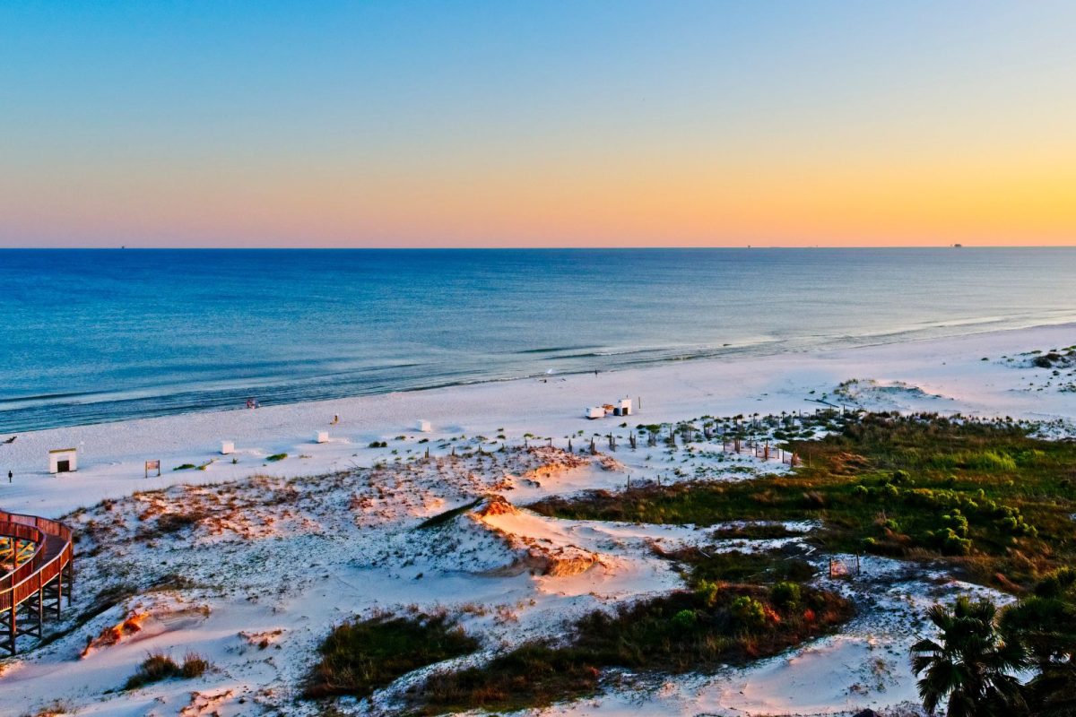 white sandy beaches in Gulf Shores, spring break camping destination